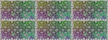 Gri renkli çiçekler. Düz Çiçek Elementleri Tasarımı. Renkli Yaz Temalı Kusursuz Arkaplan. Raster illüstrasyonunda trendsiz çiçek deseni.