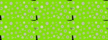 Çiçek arkaplan. Doğa. Küçük çiçekte güzel bir desen var. Raster deseni. - Yeşil çiçekler. Çiçek kompozisyonu. Çiçek kolajı.
