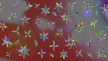 Parlak çiçekli halı desenli eskiz deseni kahverengi ve gri renklerde..