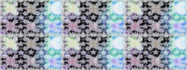 Tarafsız ve gri renklerde güzel çiçekleri olan kusursuz desenler, suluboya çiçek desenleri, duvar kağıdı, kart veya kumaş için fayanslar. Raster..