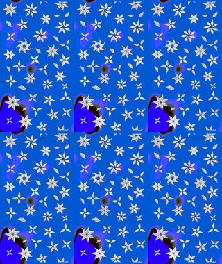 Küçük çaplı çiçeklerdeki basit şirin desenler. Tekstil veya kitap kapakları, imalat, duvar kağıtları, baskı, hediye paketi ve yapıştırma kitabı için çiçek eskizi geçmişi. Raster illüstrasyonu.