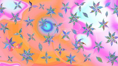 Raster düz çiçek çizim deseni. Tarafsız ve pembe renklerde çiçekler. Tasarım hediye paketi, tebrik kartları, posterler ve afiş tasarımı.