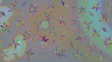 Vadinin gri ve bej renkli çiçekleri. Çiçeksel çizim kalıbının çizimi.