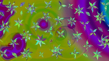 Küçük bir çiçekte eskiz deseni. Hoş bir çiçek geçmişi var. Raster illüstrasyonu. Güzel kumaş deseni.