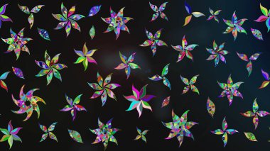 Güzel kumaş deseni. Raster suluboya çiçek deseni, narin çiçekler, gri ve mavi çiçekler, tebrik kartı şablonu..