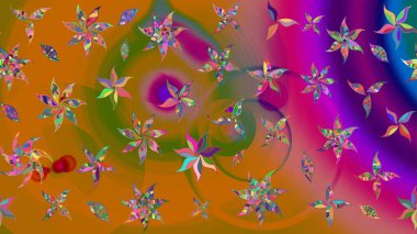 Modaya uygun kumaş deseni. Raster illüstrasyonu. Tony 'nin kumaş kalıbını çiz. Küçük çiçekte sevimli çiçek deseni var..