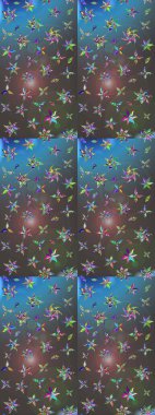 Güzel kumaş deseni. Renkli Bahar Teması eskiz kalıbı. Asya tekstil tarzında. Çiçek desenli çizim. Düz Çiçek Elementleri Tasarımı. Raster illüstrasyonu.