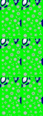 Çiçek ve yapraklı çiçek deseni. Küçük çiçekli şirin bir desen. Raster illüstrasyonu.