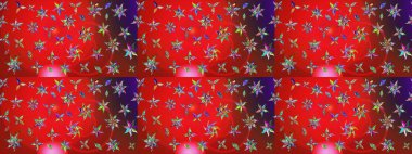 Kırmızı ve kahverengi renkte çiçekler. Raster illüstrasyonu. Şirin çiçek elementleri. Çizim.