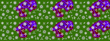 Yumuşak, yaz çiçekli arka plan. Yeşil ve nötr renklerde çiçekler. Raster çiçek desenli ve çiçekli..