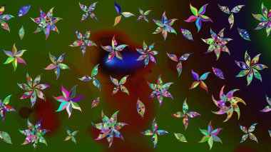 Moda baskıları için zarif bir şablon. Çiçekli yaz çiçekleri. Küçük çiçekte güzel bir desen. Motley illüstrasyonu. Küçük renkli çiçekler. Çizim.