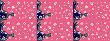 Moda baskısı. Dekorasyon ve tasarım için güzel bir desen. Çiçeğin suluboya çizimlerinin mükemmel deseni. Suluboya desenli çiçek deseni. Ayarlanmış.