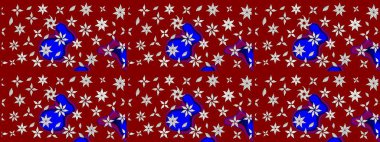 Soyut etnik raster çizim kalıbı. Arkaplan dokusu, duvar kağıdı, kırmızı ve nötr renklerde çiçek teması. Kabile sanatı boho baskısı, klasik çiçek arkaplanı.