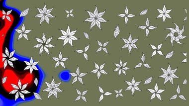 Süslü zentangle çizim dokusu, soyut çiçeklerle süslenmiş. Çiçek deseni duvar kağıdı, desen dolguları ve web sayfası arka planı için kullanılabilir. Şekillendirilmiş çiçekli çizim deseni.