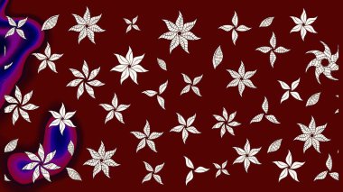 Düz Çiçek Elementleri Tasarımı. Çocuk stili. Çiçekli eskiz arkaplanı. Renkli Bahar Teması çizim şablonu.