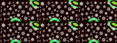 Çiçekli çizim şekli. Siyah ve nötr renklerde çiçekler. Düz Çiçek Elementleri Tasarımı. Renkli Bahar Teması çizim şablonu.