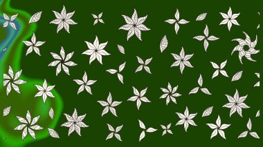 Küçük çiçekteki sevimli çiçek deseni. Robot resim. Raster illüstrasyonu.