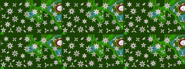 Süslü kumaş deseni. Çiçekli çiçek deseni, suluboya. Raster deseni.