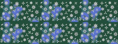 Renkli Bahar Teması eskiz kalıbı. Şirin çiçek elementleri. Düz Çiçek Elementleri Tasarımı. Taslak desenli, modaya uygun kumaş deseni. Raster illüstrasyonu.