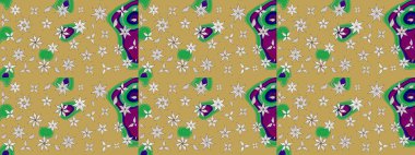 Sarı ve nötr renklerde şirin çiçekler. Moda baskısı, albüm, ambalaj kağıdı ve duvar kağıdı için zarif dekoratif süslemeler. Raster illüstrasyonu. Küçük çiçekli basit bir çiçek çizimi..