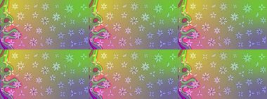 Renkli grunge, koloni ve yeşil çiçeklerle soyut bir arka plan oluşturur. Nakış desenli çiçek deseni. İzler, kumaş, duvar kağıtları, tekstil için raster dokusu.