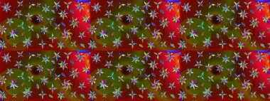 Çiçekli çiçek deseni, suluboya. Süslü kumaş deseni. Raster deseni.