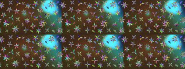 Hoş bir çiçek geçmişi var. Küçük bir çiçekte eskiz deseni. Raster illüstrasyonu. Güzel kumaş deseni.