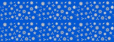 Mavi ve nötr renklerde çiçekler. Çiçekli karalama şeklinde Raster çiçek deseni. Nazikçe, güzel çiçek arkaplanı..