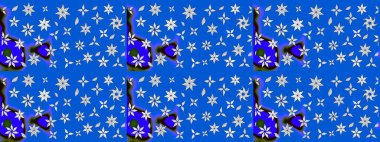 Raster çiçekli arka plan. Yazdır. Güzel eskiz şekli. Düz Çiçek Elementleri Tasarımı. Güzel kumaş deseni. Renkli Yaz Teması çizim şablonu.