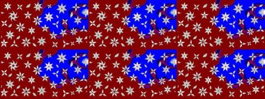 El çizimi. Çiçekli, yapraklı, çiçek desenli eskiz. Raster illüstrasyonu.