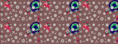 Eskiz arkaplan modeli. Suluboya, elle çizilmiş. Raster illüstrasyonu. Kahverengi ve nötr renklerde yaprakları olan yabani çiçekler.