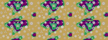 Moda baskısı. Suluboya çizim kalıbı. Çiçeğin suluboya çizimlerinin mükemmel deseni. Eski model. Dekorasyon ve tasarım için güzel desen.