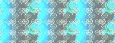 Çiçekli karalama şeklinde Raster çiçek deseni. Yumuşak, bahar çiçekli arka plan. Mavi, nötr ve gri renkte çiçekler.