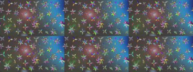 Üst manzara, yumuşak stil. Çiçek kompozisyonu, el boyası, hassas şablon. Sevgililer günü ve tebrik kartı konsepti için şık bir davetiye. Gri ve mavi renkte manzaralı çiçek deseni.