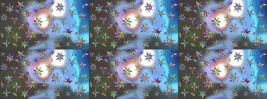 Küçük çiçekteki sevimli çiçek deseni. Mavi ve gri renkte çiçekler.