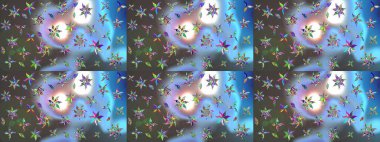 Mavi ve gri renkte çiçekler olan çiçek deseni çiz. Suluboya tarzında mavi ve gri renkte çiçekler.