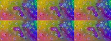 Güzel eskiz şekli. Raster çiçekli arka plan. Yazdır. Güzel kumaş deseni. Renkli Yaz Temalı eskiz kalıbı. Düz Çiçek Elementleri Tasarımı.