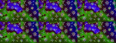 Çiçekler suluboya eskiz deseni. Raster Stili kumaş deseni.