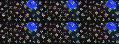 Anti-stres için soyut örnek sayfası. Raster illüstrasyonu. Gri ve mavi renklerde.