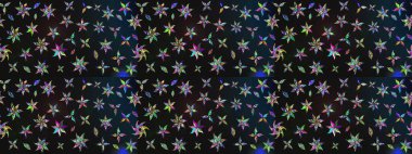 Çiçek deseni. Gri ve mavi renkte çiçek çizimi. Şatafatlı bahar bahçesi dokusu. Raster illüstrasyonu. Gri ve mavi renkte çiçekler.