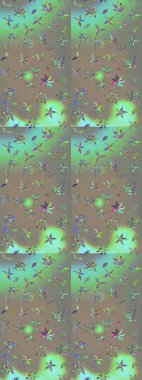 Suluboya çizim kalıbı. Çiçek izi. Suluboya tarzında gri ve bej renkte çiçekler.