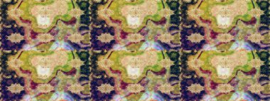 Doğu tarzı arabesk. Parlak dantel, stilize çiçekler, şal desenli. Altın desenli bukleler çiz. Hassas altın deseni açın. Raster sanatı. Bej renkler ve altın elementler üzerine çizim deseni.