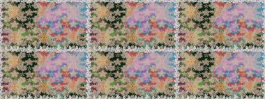 Çiçekli, suluboya desenli kusursuz çiçek deseni. Düz Çiçek Elementleri Tasarım Raster illüstrasyonu. Bej renkte çiçekler. Renkli Bahar Teması: Kusursuz Arkaplan.