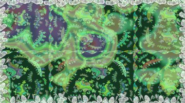 Raster illüstrasyonu. Güzel kumaş deseni. Bahar çiçekli, dikişsiz çiçek deseni..