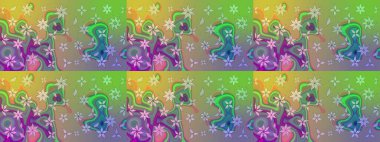 Düz Çiçek Elementleri Tasarımı. Çiçek desenli eskiz, yaz çiçekleri. Yeşil ve nötr renklerde çiçekler. Renkli Bahar Teması çizim şablonu.