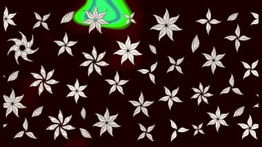 Karalama çiçeği. Raster illüstrasyonu. Renkli Bahar Teması eskiz kalıbı. Düz Çiçek Elementleri Tasarımı. Zentangle soyut çiçekleri. Şirin kumaş deseni.