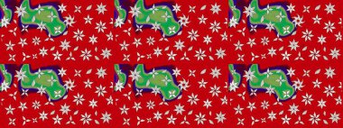 Renkli desenli eskiz deseni, kırmızı ve nötr çiçekler ve dekoratif elementler. Kumaş, tekstil, duvar kağıdı baskısı için. Eskiz geçmişi. Raster illüstrasyonu. Antika retro tarzı.