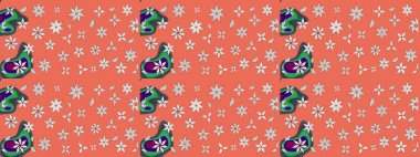 Çiçekler turuncu ve nötr renklerde. Nazik, narin çiçek arkaplanı. Raster çiçek desenli ve çiçekli..