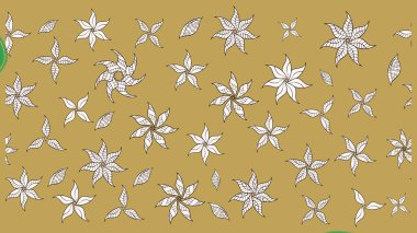 Eskiz arkaplan modeli. Raster illüstrasyonu. Suluboya, elle çizilmiş. Sarı ve nötr renklerde yaprakları olan yabani çiçekler.