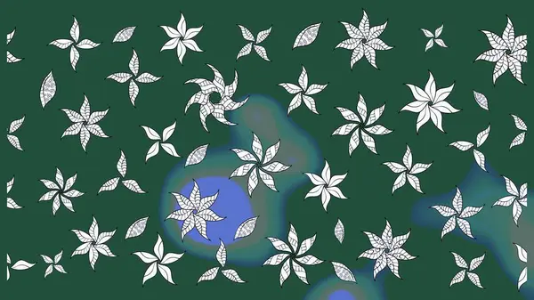 Güzel kumaş deseni. Raster suluboya çiçek deseni, narin çiçekler, yeşil ve nötr çiçekler, tebrik kartı şablonu.